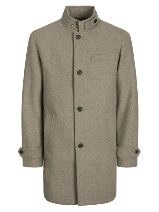 Jack & Jones Płaszcz wełniany Melton 12258672 Beżowy Regular Fit