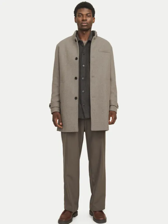 Jack & Jones Płaszcz wełniany Melton 12258672 Beżowy Regular Fit