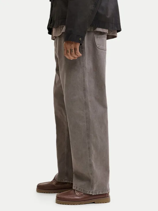 Jack & Jones Spodnie materiałowe Alex 12288528 Beżowy Baggy Fit