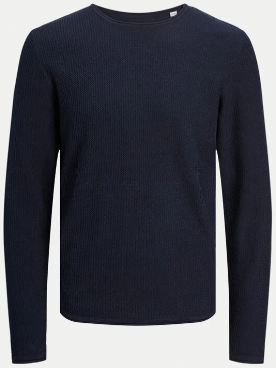 Jack & Jones Sweter Cooper 12258407 Granatowy Regular Fit