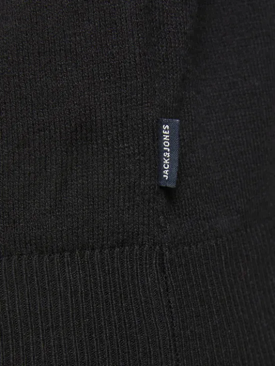 Jack & Jones Sweter Emil 12189339 Czarny Regular Fit