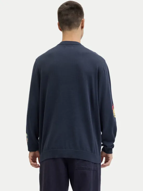 Jack & Jones Sweter Holiday 12287994 Granatowy Relaxed Fit