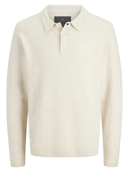 Jack & Jones Sweter Maverick 12286144 Beżowy Regular Fit