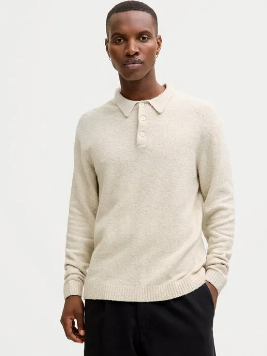 Jack & Jones Sweter Maverick 12286144 Beżowy Regular Fit