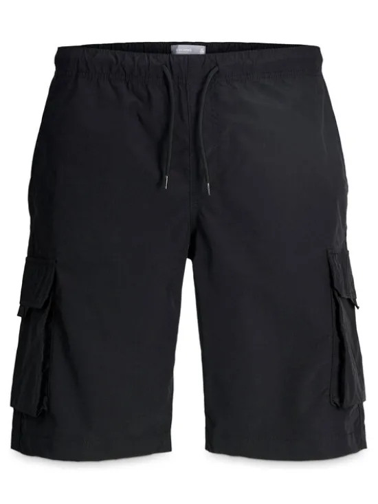 Jack & Jones Szorty materiałowe Cole Ivan 12288611 Czarny Regular Fit