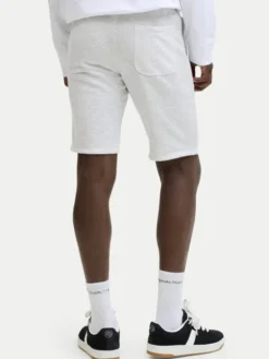 Jack & Jones Szorty sportowe Gordon Brandon 12297289 Szary Regular Fit