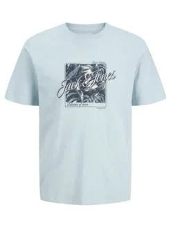 Jack & Jones T-Shirt Honolulu 12288088 Błękitny Regular Fit