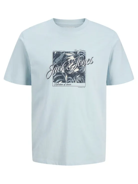 Jack & Jones T-Shirt Honolulu 12288088 Błękitny Regular Fit