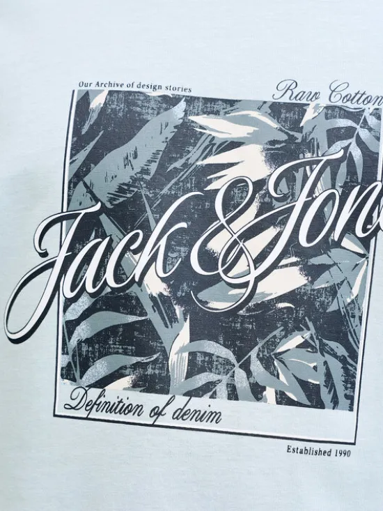 Jack & Jones T-Shirt Honolulu 12288088 Błękitny Regular Fit