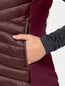 Jack Wolfskin Bezrękawnik Routeburn Pro Ins Vest 1207202 Bordowy Slim Fit