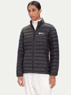 Jack Wolfskin Kurtka puchowa Pilvi 1207761 Czarny Regular Fit