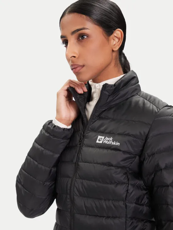 Jack Wolfskin Kurtka puchowa Pilvi 1207761 Czarny Regular Fit