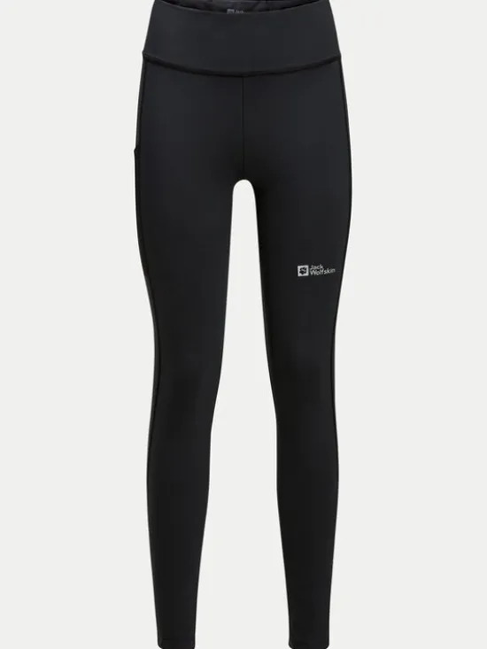 Jack Wolfskin Legginsy Klintal 1508901 Czarny Slim Fit