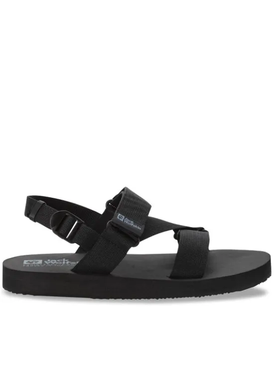 Jack Wolfskin Sandały Urban Entdeckung Belt Sandal 4056711 Czarny