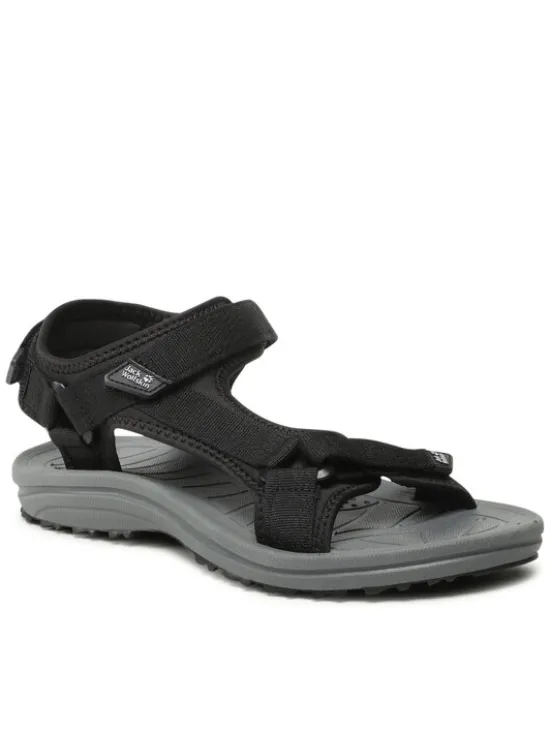 Jack Wolfskin Sandały Wave Breaker M 4052011 Czarny