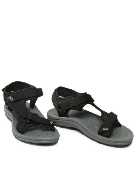 Jack Wolfskin Sandały Wave Breaker M 4052011 Czarny