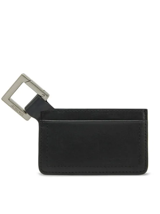 JACQUEMUS Etui na karty kredytowe 24E245SL125 Czarny