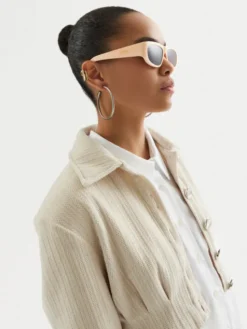 JACQUEMUS Okulary przeciwsłoneczne JAC2C2SUN Beżowy