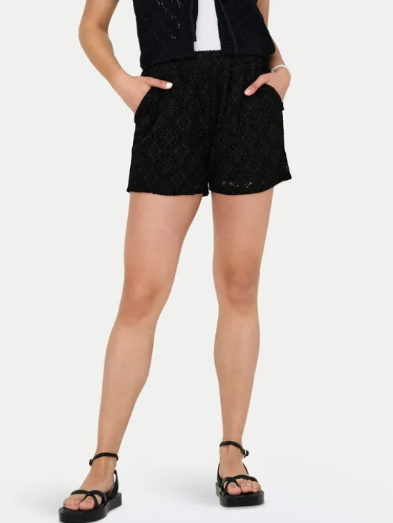 JDY Szorty materiałowe Eva 15351501 Czarny Loose Fit