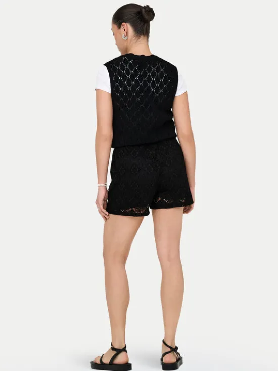 JDY Szorty materiałowe Eva 15351501 Czarny Loose Fit