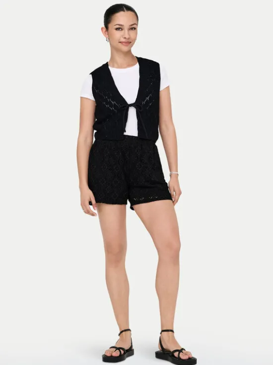 JDY Szorty materiałowe Eva 15351501 Czarny Loose Fit
