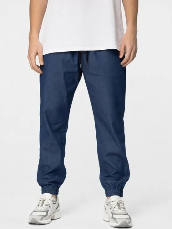 Jigga Wear Jeansy elastyczne na gumce dzins cienkie wygodne 132719 Niebieski Regular Fit