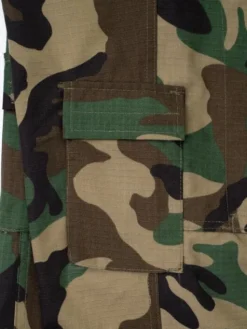 Jigga Wear Komplet kurtka przeciwdeszczowa i spodnie Mundur Militarny Taktyczny moro camo harcerstwo 130541 Zielony Regular Fit
