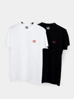 Jigga Wear Komplet t-shirtów Zestaw 2 T-Shirtów Męskich Czarny I Biały Jigga Wear Color Spray XXL Czarny Regular Fit