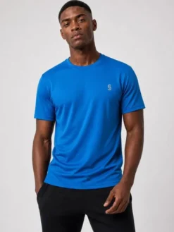 Jigga Wear Koszulka techniczna 131611 Niebieski Regular Fit