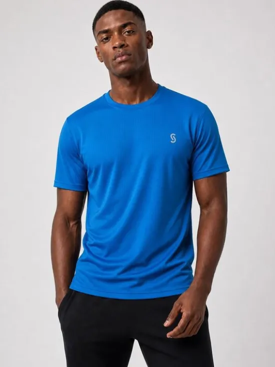 Jigga Wear Koszulka techniczna 131611 Niebieski Regular Fit