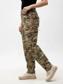 Jigga Wear Spodnie cargo Bojówki moro camo taktyczne ripstop 130537 Khaki Regular Fit