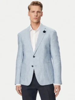 JOOP! Marynarka Hoverest 30102592 Niebieski jasny Slim Fit
