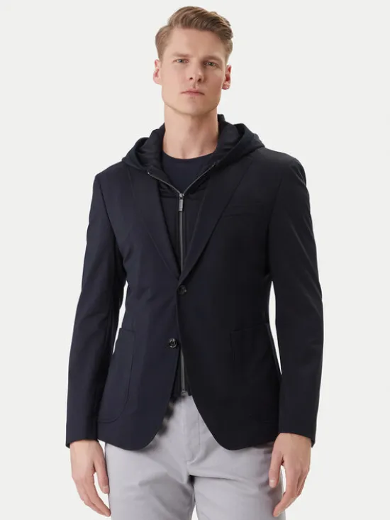 JOOP! Marynarka JB-108Huntsville-J6 30101585 Granatowy Regular Fit