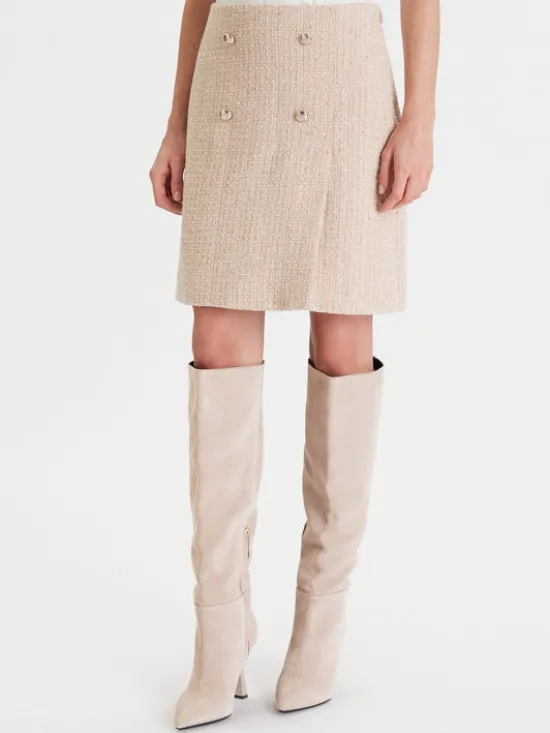JOOP! Spódnica mini 58 253S58Saida 30047955 Beżowy Regular Fit