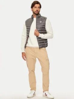 Jott Kamizelka Tom P000MDOW04 Szary Slim Fit