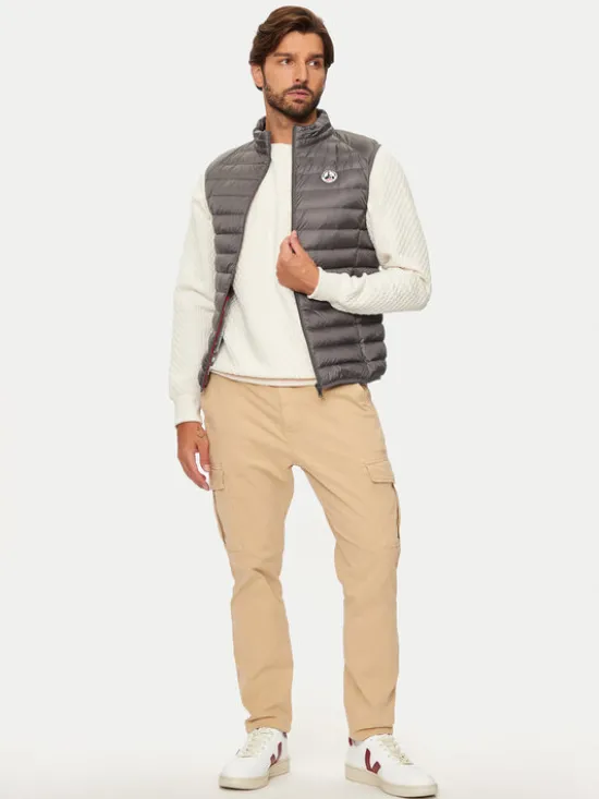 Jott Kamizelka Tom P000MDOW04 Szary Slim Fit