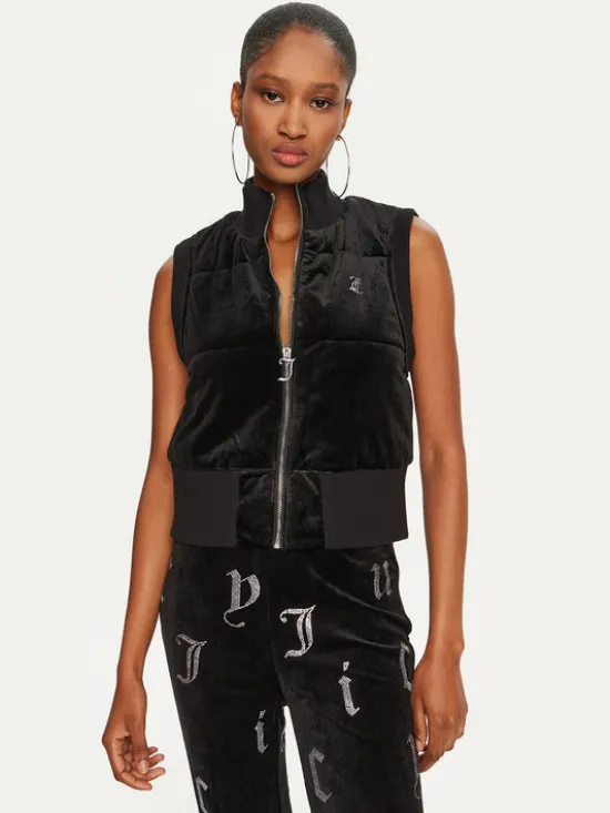 Juicy Couture Bezrękawnik Thunder JCOGL224555 Czarny Slim Fit