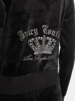 Juicy Couture Bluza Gothic Crown JCBAS126805 Czarny Slim Fit