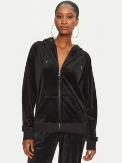 Juicy Couture Bluza Halan JCWAS24342 Czarny Oversize
