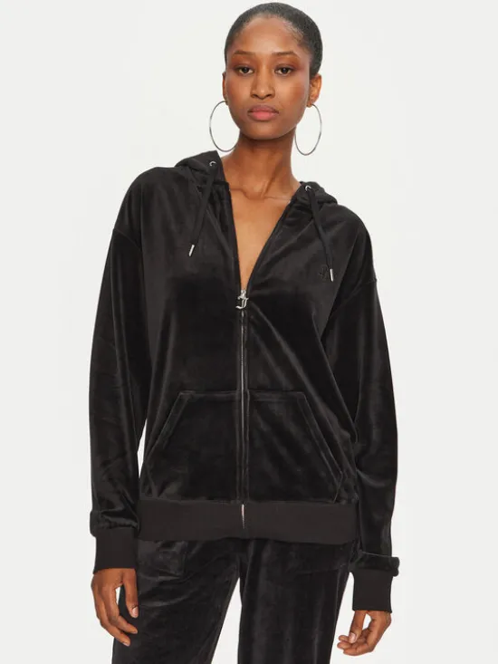 Juicy Couture Bluza Halan JCWAS24342 Czarny Oversize