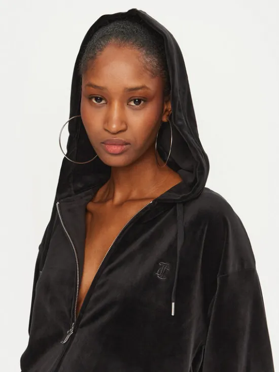 Juicy Couture Bluza Halan JCWAS24342 Czarny Oversize