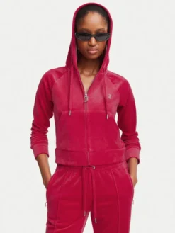 Juicy Couture Bluza Madison  JCWA122001 Czerwony Slim Fit