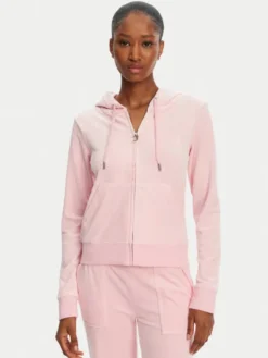 Juicy Couture Bluza Robertson JCAP176 Różowy Slim Fit