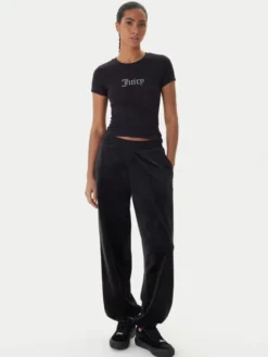 Juicy Couture Spodnie dresowe Davidson JCBBJ224811 Czarny Regular Fit
