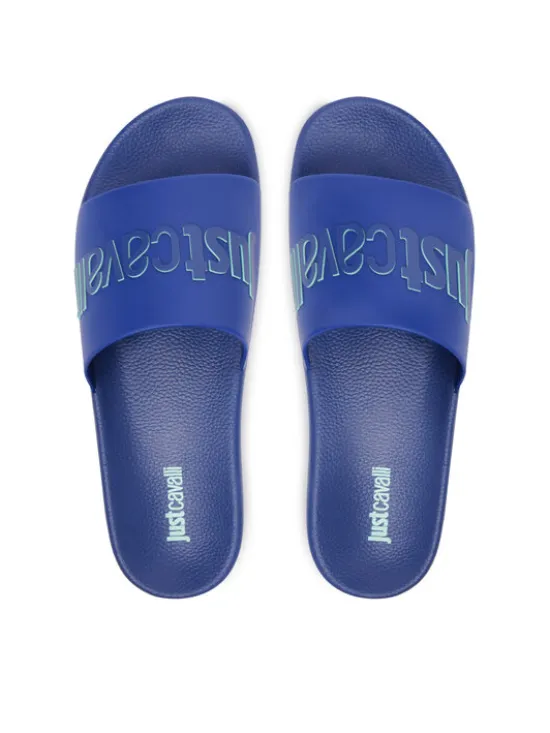 Just Cavalli Klapki 80QA3SZ1 ZSE50 Niebieski