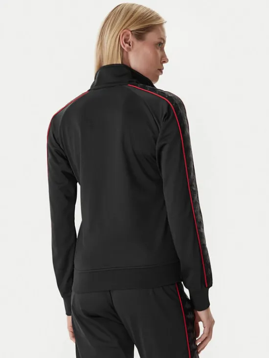 Kappa Bluza 301PSC0 Czarny Slim Fit