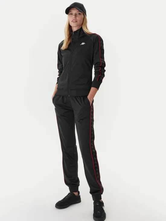Kappa Bluza 301PSC0 Czarny Slim Fit