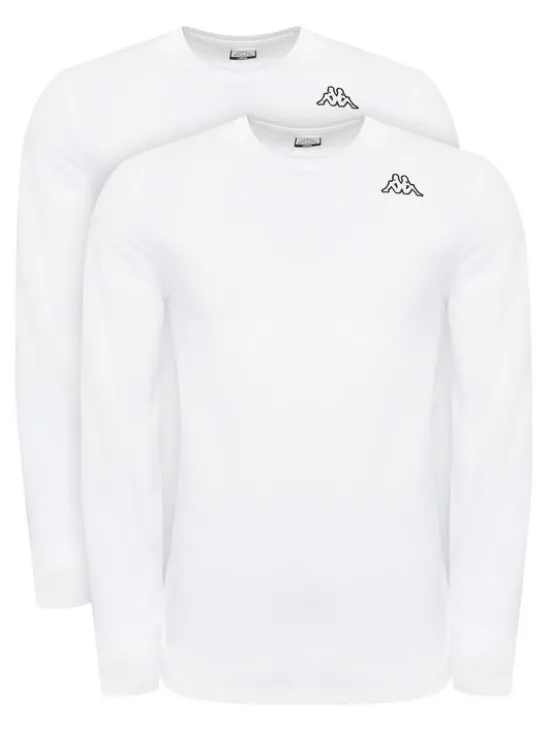 Kappa Komplet longsleeve Logo Saro 37216LW Biały Regular Fit