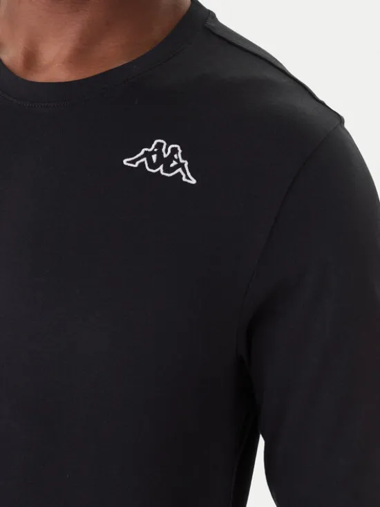 Kappa Komplet longsleeve Logo Saro 37216LW Czarny Regular Fit