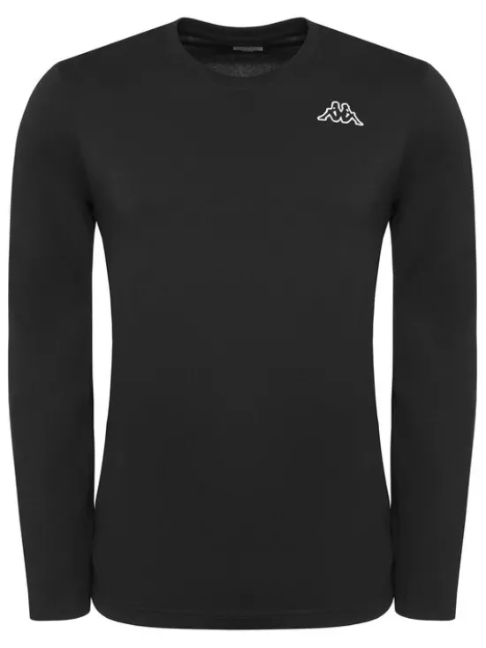 Kappa Komplet longsleeve Logo Saro 37216LW Czarny Regular Fit